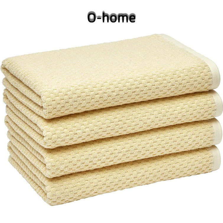 Ohome Odor Resistant Textured Bath Towel, 4Pack Wayfair